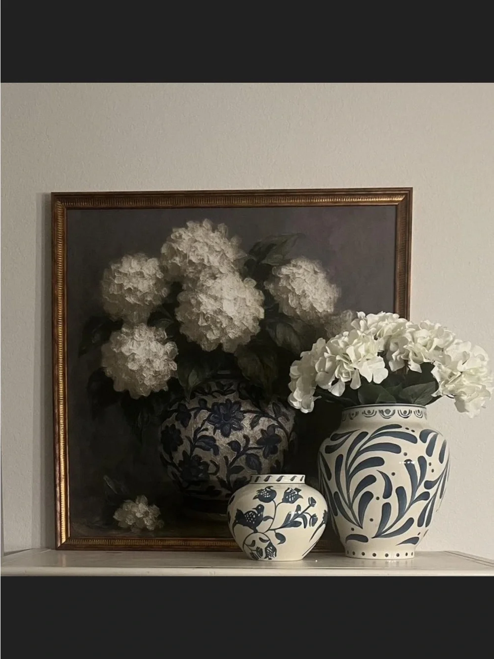 Medium Blue Painted Ceramic Vase - Threshold™